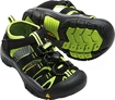 Detské sandále Keen  Newport H2 K Black/Lime Green