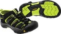 Detské sandále Keen  Newport H2 K Black/Lime Green