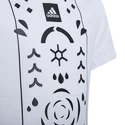 Detské tričko adidas  Boys Printed Tennis Shirt White