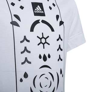 Detské tričko adidas  Boys Printed Tennis Shirt White