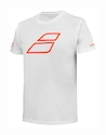 Detské tričko Babolat  Strike Cotton Tee Jr White/Strike Red