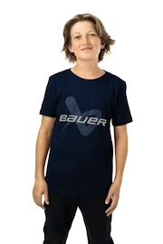 Detské tričko Bauer Core SS Lockup Tee Navy