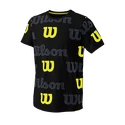 Detské tričko Wilson  All Over Logo Tech Tee B Black