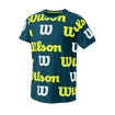 Detské tričko Wilson  All Over Logo Tech Tee B Blue Coral