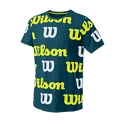 Detské tričko Wilson  All Over Logo Tech Tee B Blue Coral