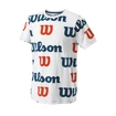 Detské tričko Wilson  All Over Logo Tech Tee B White