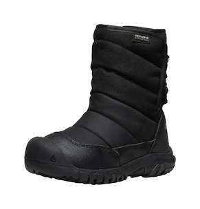 Detské vonkajšie topánky Keen Puffrider Wp Black/Steel Grey  US 11 (Kid)