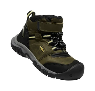 Detské vonkajšie topánky Keen Ridge Flex Mid Wp Dark Olive/Dusky Citron  US 12 (Kid)