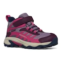 Detské vonkajšie topánky Merrell Moab Speed 2 Mid A/C Wtpf Berry