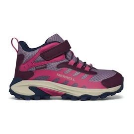 Detské vonkajšie topánky Merrell Moab Speed 2 Mid A/C Wtpf Berry