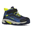Detské vonkajšie topánky Merrell Moab Speed 2 Mid A/C Wtpf Navy/Hi Viz