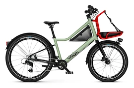 Detský bicykel Woom 5 Now Moss Green/Formular Red