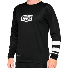 Detský cyklistický dres 100% R-Core Youth Jersey Black/White