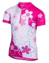 Detský cyklistický dres Etape Rio bielo-ružový