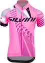 Detský cyklistický dres Silvini Team Pink Cloud