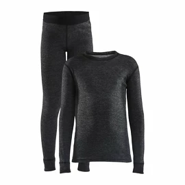 Detský termo set Craft Wool Merino Junior Black