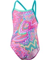 Dievčenské plavky Speedo  Orbit Groove Allover Thinstrap Crossback