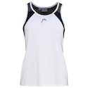 Dievčenské tielko Head  Club 22 Tank Top Girls White/Dark Blue 164 cm