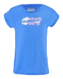 Dievčenske tričko Babolat Exercise Cotton Tee Girl French Blue