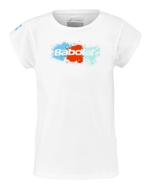 Dievčenske tričko Babolat Exercise Cotton Tee Girl White