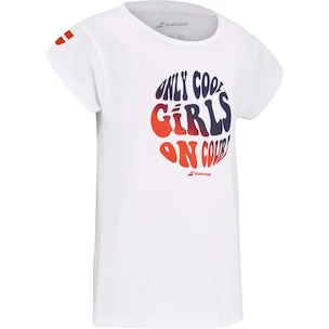 Dievčenske tričko Babolat  Exercise Cotton Tee Girl White