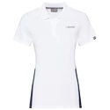 Dievčenské tričko Head Club Tech Polo White/Navy