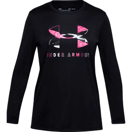 Dievčenske tričko Under Armour Tech Graphic Big Logo LS T-Shirt-BLK