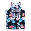 Dres Mitchell & Ness Floral Swingman Jersey NBA Los Angeles Lakers Shaquille O'Neill 34