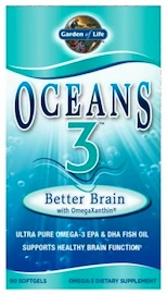 EXP Garden of Life Oceans 3 Better Brain Omega-3 Podpora činnosti mozku 90 kapslí
