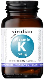 EXP Viridian Vitamin K 50 ug 30 kapslí