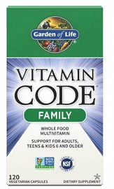 Garden of Life RAW Vitamin Code Family Multivitamin 120 kapsúl