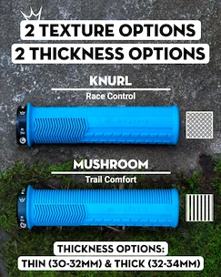 Gripy PEATY'S  Monarch knurl thick slate (pgm-knl-thk-slt-20)