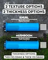 Gripy PEATY'S  Monarch mushroom thin turquoise (pgm-msh-thk-trq-20)