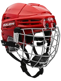 Hokejová prilba Bauer RE-AKT 100 Combo Red Žiak (youth)