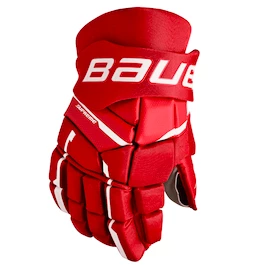 Hokejové rukavice Bauer Supreme M3 Red Intermediate