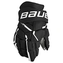 Hokejové rukavice Bauer Supreme MACH Black/White Intermediate