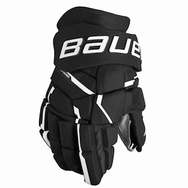 Hokejové rukavice Bauer Supreme MACH Black/White Intermediate