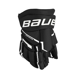 Hokejové rukavice Bauer Supreme Mach Black/White Žiak (youth)
