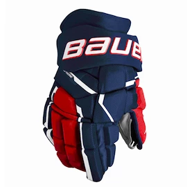 Hokejové rukavice Bauer Supreme MACH Navy/Red/White Intermediate