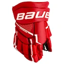 Hokejové rukavice Bauer Supreme Mach Red Žiak (youth) 8 palcov