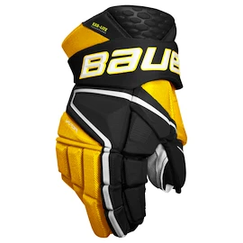 Hokejové rukavice Bauer Vapor Hyperlite Black/Gold Intermediate