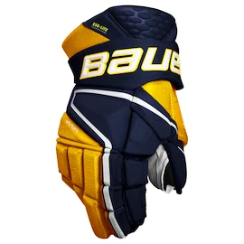 Hokejové rukavice Bauer Vapor Hyperlite Navy/Gold Intermediate