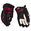 Hokejové rukavice CCM JetSpeed FT6 Black/Red  15 palcov