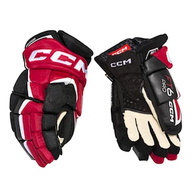 Hokejové rukavice CCM JetSpeed FT6 Pro Black/Red/White Senior