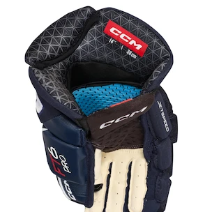 Hokejové rukavice CCM JetSpeed FT6 Pro Navy/White Senior 15 palcov
