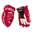 Hokejové rukavice CCM JetSpeed FT6 Red/White Senior 15 palcov