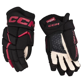 Hokejové rukavice CCM JetSpeed FT680 Black/Red Senior