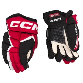 Hokejové rukavice CCM JetSpeed FT680 Black/Red/White Junior