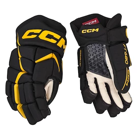 Hokejové rukavice CCM JetSpeed FT680 Black/Sunflower Junior