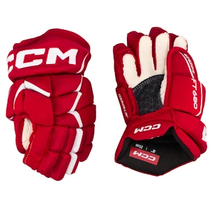 Hokejové rukavice CCM JetSpeed FT680 Red/White Junior 11 palcov